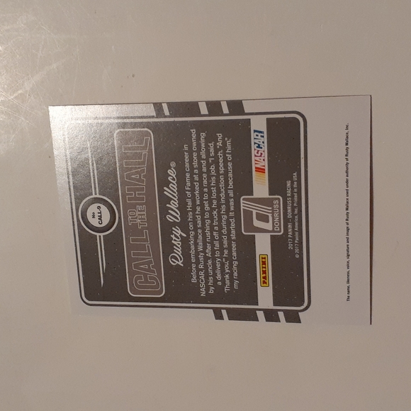 2017 Donruss Call to the Hall Rusty Wallace Refractor NASCAR Cracked Ice Look - Picture 2 of 4